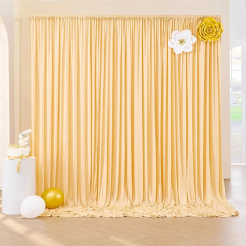 Qfdian White Backdrop Curtain Wedding Wrinkle Free Drapes for Baby Shower Bridal Birthday Party Photo Photography Background Decoration